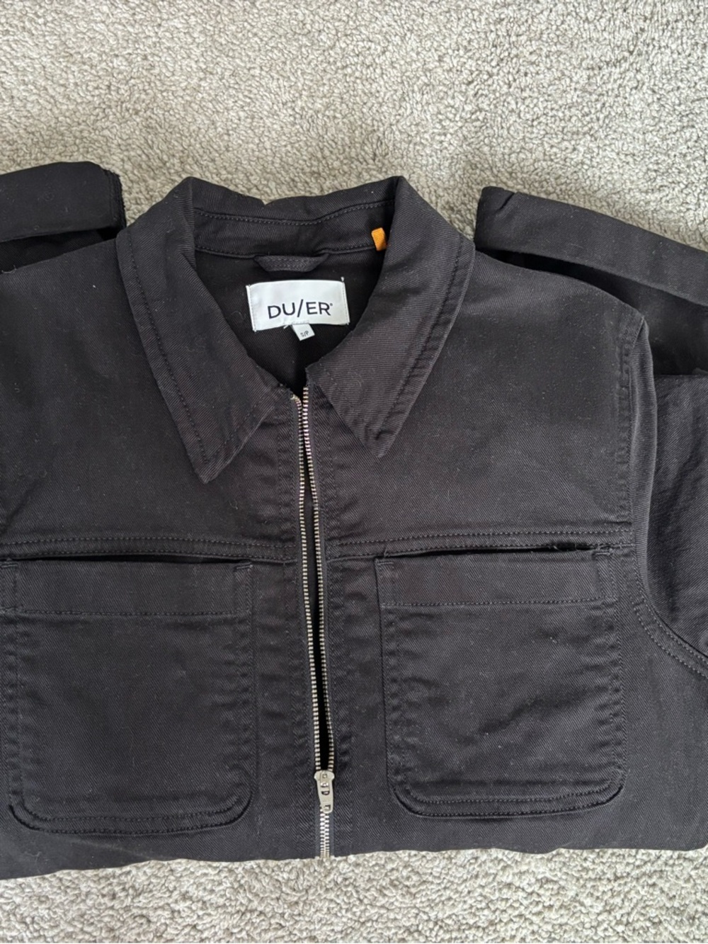 Performance Denim Short Sleeve
Jumpsuit - Black